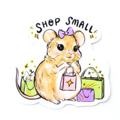 Mini Shopping Mouse Sticker